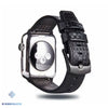 Hamilton Carbon Fiber Leather Watch Band for Apple - Black / 42mm