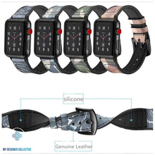 Camo Sport Leather Combo Watch Band for Apple Watch