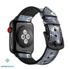 Camo Sport Leather Combo Apple Watch Band - Camouflage Gray Thorns Black / 38mm or 40mm