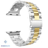 Classic Stainless Steel 3 Link Apple Watch Band - Silver Gold / 38mm or 40mm