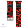 Femme Fatale Leather Leopard Band for Apple Watch - Red / 42mm or 44mm