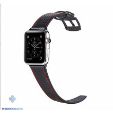 Hamilton Carbon Fiber Leather Watch Band for Apple Watch