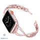 Marbella Diamond Link Band for Apple Watch with Case Cover and Screen Protector