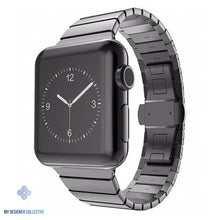 Premium Stainless Steel Link Watch Band with Butterfly Closure for Apple Watch