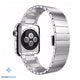 Premium Stainless Steel Link Watch Band with Butterfly Closure for Apple - Silver / 38mm or 40mm